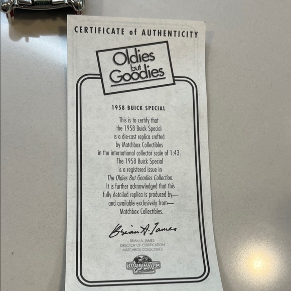 Matchbox Collectibles Classic 1958 Buick Special Convertible Toy Car - Green - Picture 5 of 5